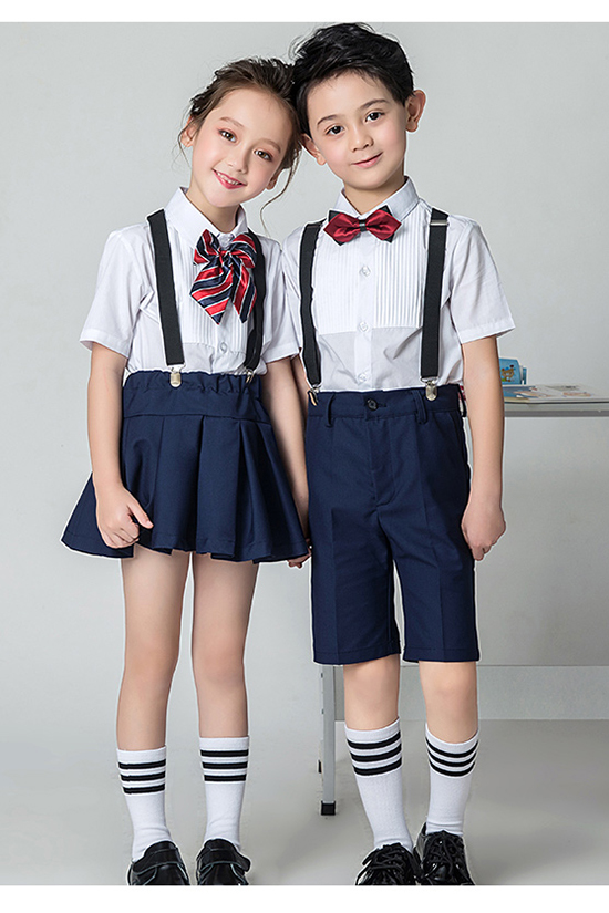 英伦吊带风校服