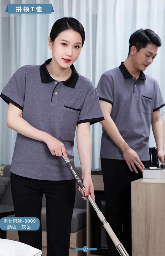 拼领T恤男女同款-8009